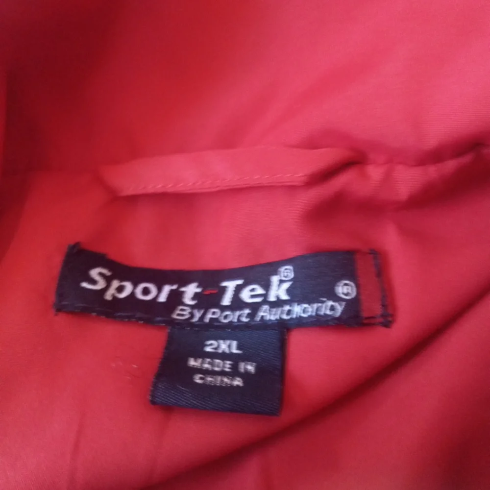 Sport Trek By Port Authority Mens Size 2XL Zip Up Hoodie Color Red Grey White...